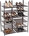 shoe storage Bronze finish foldable- shoe organizer stackable shelves - Shoe Holder for Closet - Shoe shelf made of strong metal materiel
