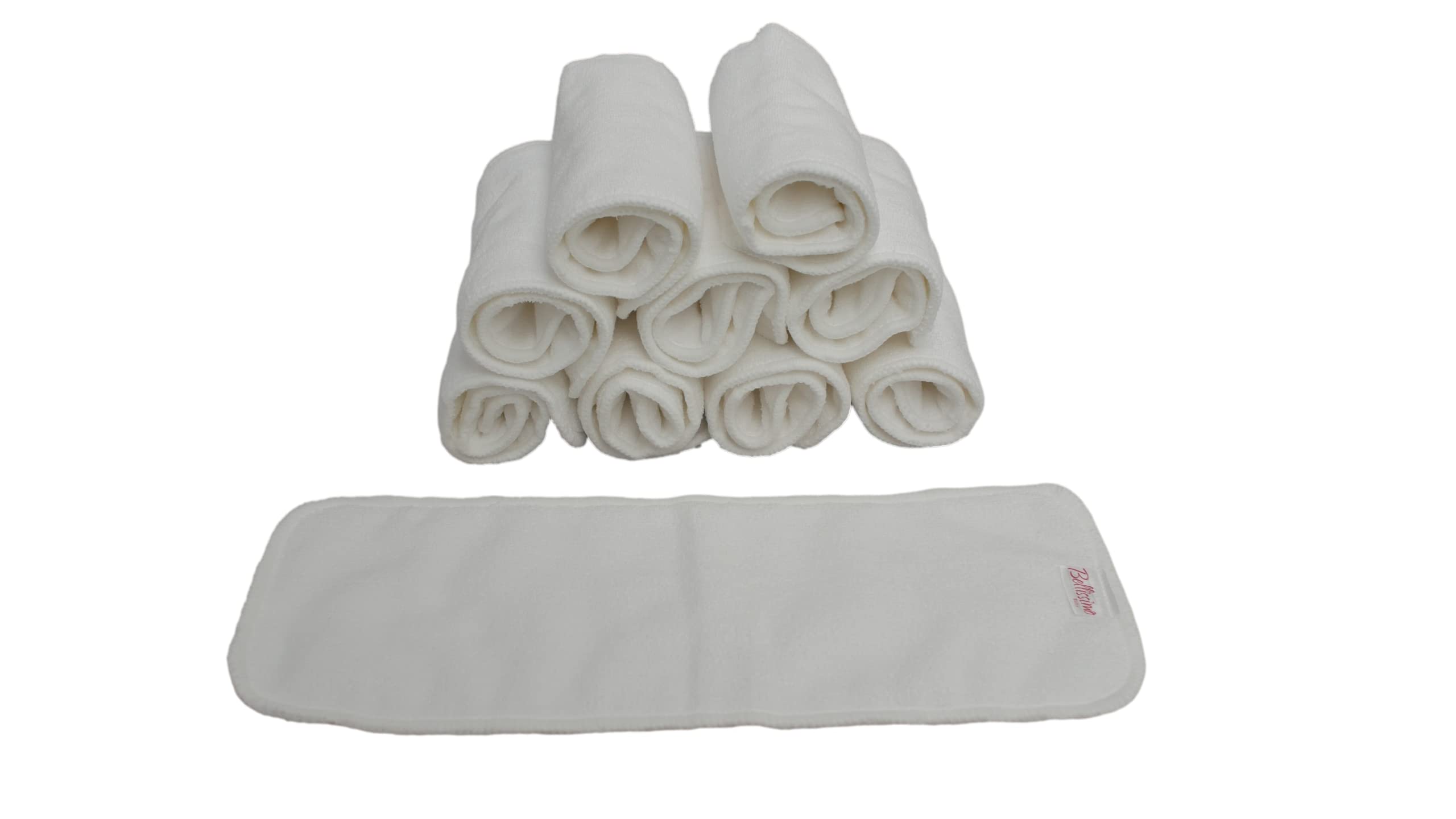 Bellissimo Baby™ Microfibre 3 Layer Inserts 10 Pack ☆ Super Soft Booster for Reusable Cloth Nappy Nappies…