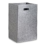 Zeller 14265 Felt Laundry Hamper, Grey, 35 x 30 x