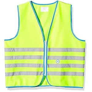 Wowow Fun-veiligheidsvest voor kinderen, fluorescerend geel, maat M (7-9 J.)