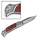 Personalized Rosewood Handle Pocket Folding Knife with 2 Lines of Engraving - Wedding Groomsmen Gift - Custom Monogrammed and Engraved for Free