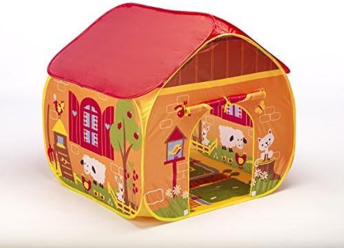 Childrens Pop Up Play Tent Designed like a FarmYard with a Unique Printed Play Floor : Boys / Girls Toy Play Tent / Playhouse / Den / Great Tractor Toy by Pop It Up