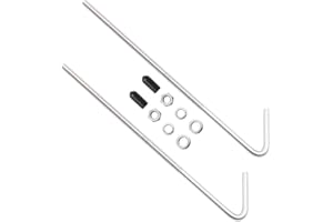 AICEL Battery Hold Down Bracket, 2 Pcs 8 Inch J Hook Battery Hold Down Bolts and 8 Pcs Parts, 18-8 Stainless Steel Universal J Bolt Holder, Support the Battery of Car Truck SUV. Car Accessories