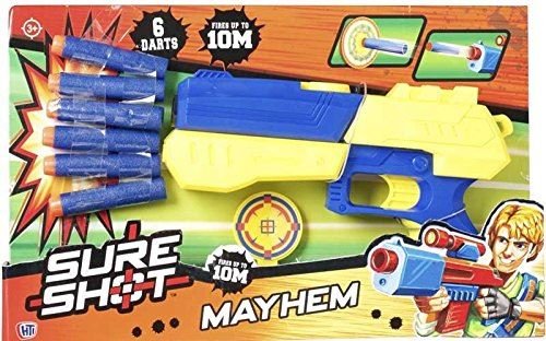 Sure Shots Mayhem Foam Dart Blaster 6 x Darts & Targets