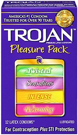 Trojan Pleasure Pack Geschmiert Kondome Einer Vielzahl Von Trojaner Die Meisten Stimulierende Kondome Amazon De Drogerie Korperpflege