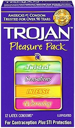 Trojan Pleasure Pack Geschmiert Kondome Einer Vielzahl Von Trojaner Die Meisten Stimulierende Kondome Amazon De Drogerie Korperpflege