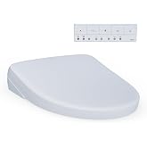 TOTO&reg; WASHLET&reg;+ S7A Electronic Bidet Toilet Seat with EWATER+&reg; Bowl and Wand Cleaning, Auto Open and Close Contemporary Lid, Elongated, Cotton White - SW4736AT40#01