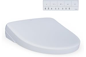 TOTO® WASHLET®+ S7A Electronic Bidet Toilet Seat with EWATER+® Bowl and Wand Cleaning, Auto Open and Close Contemporary Lid, Elongated, Cotton White - SW4736AT40#01