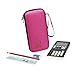 BOVKE Hard Graphing Calculator Carrying Case Replacement for Texas Instruments TI-84 Plus CE/TI-83 Plus CE/Casio fx-9750GII, Extra Pocket for USB Cables, Manual, Pencil & Other Items, Positively Pink