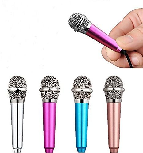 Mini Portable Microphone,Omnidirectional Stereo Mic for Voice Recording,Chatting for iPhone,Laptops,Tablets,Mobile phone,Computers (Rose Gold)
