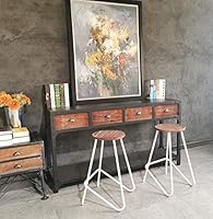 Diwhy Vintage Industrial Bar Stools Retro Kitchen Bar Chairs