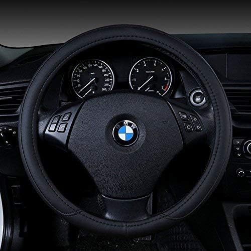 GRT Car Steering Wheel Cover, Microfiber, Emboss Holes, Soft Padding Great Hand Feel, Anti-slip Matte Finish, 15 Inch Middle Size