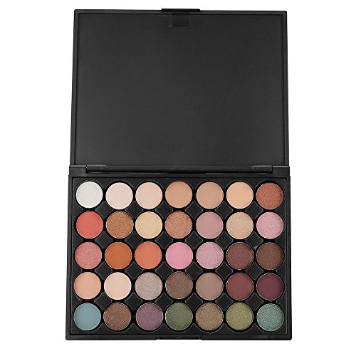 KXN Eyeshadow Palette Makeup + Matte + Shimmer 35 Colors Cosmetic Waterproof Eye Shadows (A)