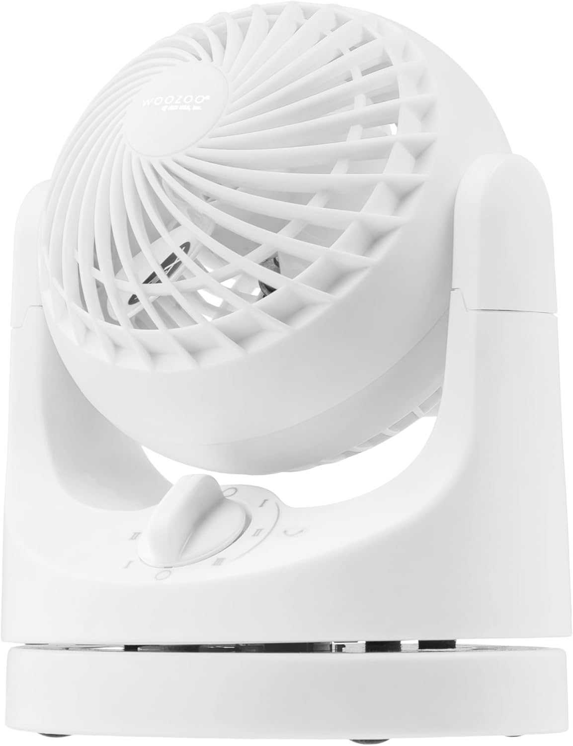 IRIS USA WOOZOO Desk Fan, Oscillating Table Air Circulator, 3 Speeds, 32ft Max Air Distance, 112° Adjustable Tilt, 27.5db Quiet Motor, Small Fan for Bedroom, Office, Dorm, White