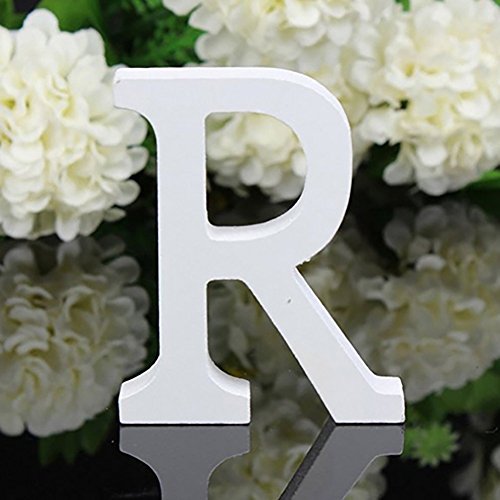 Bodhi2000 Weißer Holz-Buchstabe C – 11x9,5x1,3 Cm, Für Deko Bei Hochzeit, Geburtstag, Hausdekoration