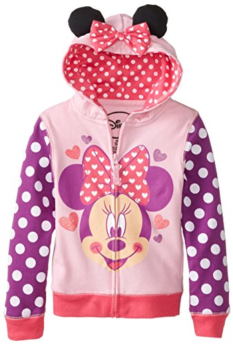 Disney Girls' Minnie Heart Bow Hoodie