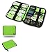 BUBM Universal Cable Organizer Electronics Accessories Case USB Drive Shuttle (Green)