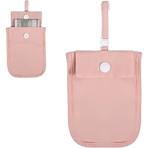 Chsoejuf Bra Wallet, Hidden Travel Bra Wallet, Travel Pouch | Pink Travel Pouch with Adjustable Elastic Strap, Secret Stash P
