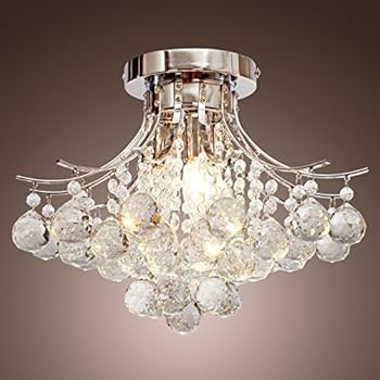 LightInTheBox 00218363 Chrome Finish Crystal Chandelier with 3 ...