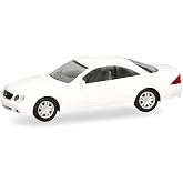 Herpa Model Car Mercedes-Benz CL Coup&eacute;, Color: Linea Bianco | 1:87 Scale Plastic Miniature Model, Highly Detailed, Ideal for Collectors and Enthusiasts, Made in Germany, Ages 14+
