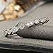 Jane Stone 925 Sterling Silver Cubic Zirconia Halo Rings Crystal Round Wedding Jewelry Eternity for Brides Women Size 7-9
