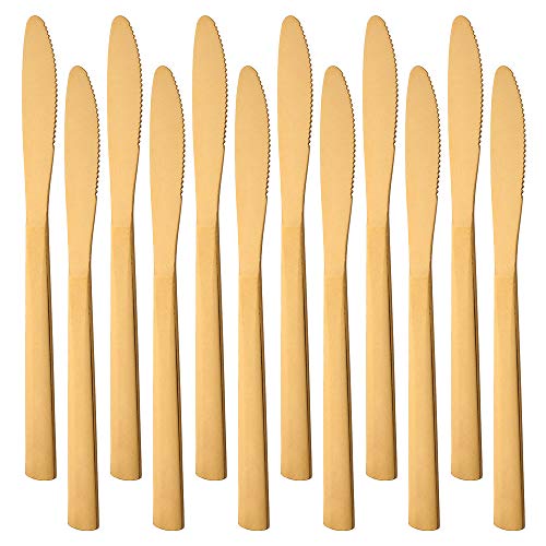 BUY&USE 8 inch Dinner Knives Table Dinner Knife for Restaurant Catering, Commercial Quality Silverware Flatware Set Pack of 12 - Thumbnail 7