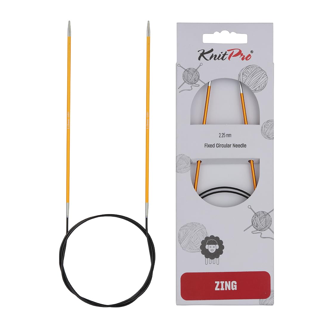 KnitPro Zing Fixed Circular Needles 60" (150cm) | Size 2.25mm