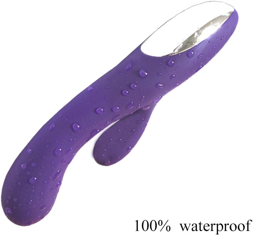 Waterproof Wand Massager for Women Portable Handheld Automatic Massager Heating Rechargeable with 10x Strong Vibration Modes by Huhoo (Purple)