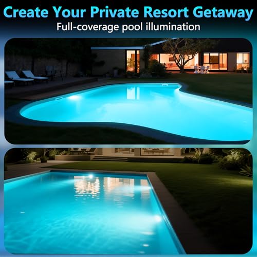 OSREE 35W LED Pool Spotlight PAR56 Extra Flat, Underwater Pool Lamp 3500 lm, Non-Dimmable, Waterproof IP68 Resin Filling Light for Concrete and Liner Pools, 12 V AC/DC, Cold White