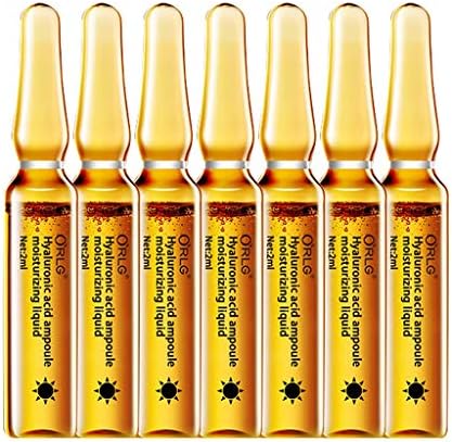 Migugu 7Pcs/Box Hyaluronic Acid Skin Repair Essence Dark Spots Corrective Ampul Moisturizing Firming Facial Serum Visibly Plump Reduce Wrinkles Anti-Aging Face Serum (A)