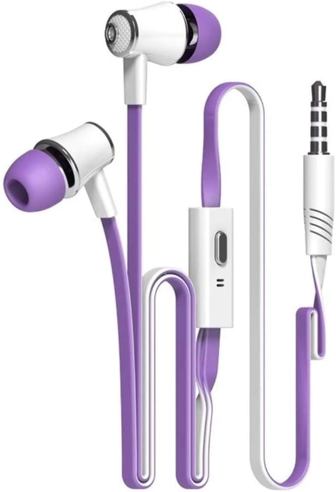 SANKER in-Ear 3.5mm Plug Earbuds with Mic (Purple)
