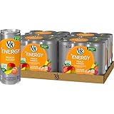 V8 +Energy, Healthy Energy Drink, Natural Energy from Tea, Peach Mango, 8 Fl Oz Can (6 Count (Pack of 4), Total of 24)