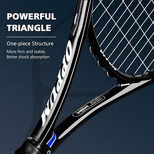 oppum Adult Carbon Fiber Tennis Racket, Super Light Weight Tennis Racquets Shock-Proof and Throw-Proof,Include Tennis Bag Tennis Overgrip (Aluminum-Carbon Racquet(Balck Blue), 4 3/8) - Thumbnail 3