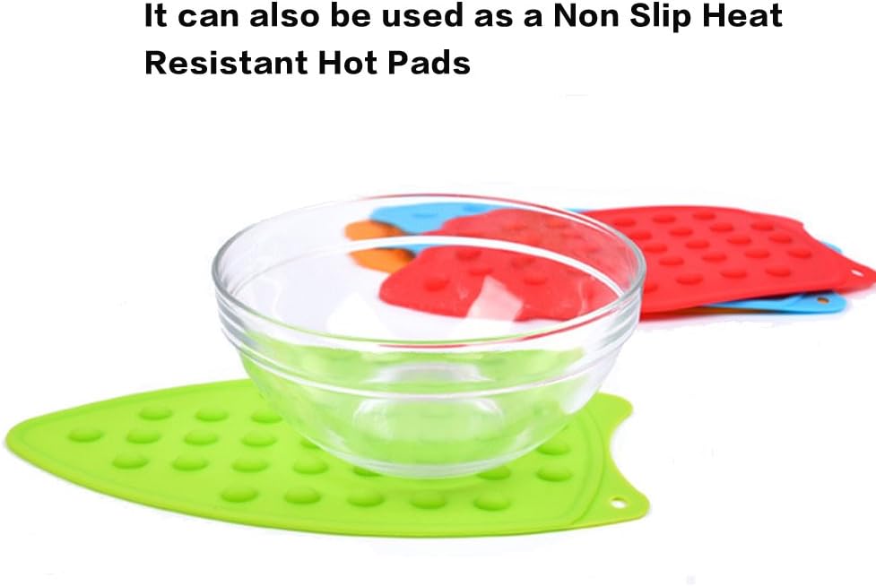 Tangser Multipurpose Silicone Iron Rest Pad for Ironing Board Hot Resistant Mat,Silicone Heat Resistant Iron Rest Pad (Red): Home & Kitchen