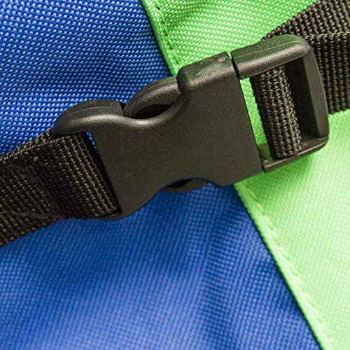 BRUBAKER Combo Ski Bag and Boot Bag for 1 Pair of Skis, Poles, Boots, Helmet & Gear - 170 cm (66 7/8") - Green/Blue - Thumbnail 6