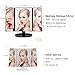 BESTOPE Makeup Vanity Mirror with 24 LED Lights, 3X/2X Magnifying Led Makeup Mirror,15 inch Larger Touch Screen,Dual Power Supply,180° Adjustable Rotation,Countertop Cosmetic Mirror