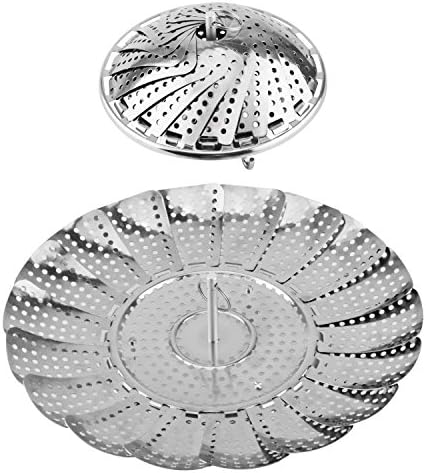 Chefbar 100% Stainless Steel Vegetable Steamer Basket / Insert for Pots, Pans, Crock Pots & more... 5.5" to 9.3"
