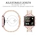 Wearlizer Compatible for with Fitbit Blaze Band Bands for Women Metal Wristband Replacement Fitbit Blaze Band with Frame Resin Bracelet Fit bit Blaze Resin Rose Gold