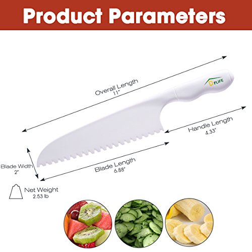 image for D-FLIFE Nylon Kitchen Knife Set - Solid Kids Chef Knife for Educationa