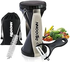 DRAGONN&reg; Rallador en espiral - Cortador de verduras - Paquete completo con accesorios - Spiralizer slicer