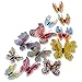DaGou Mixed of 12PCS 3D Pink Butterfly Wall Stickers Decor Art Decorations¡­ (Chinese Style)