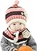 Infant Toddlers Fashion Knitted Plush Wool Hat Scarf Mitten Set