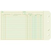Rediform Extra Sheets for 4-Ring Ledger Binder, Green Eye-Ease Paper, Pre-Punched, 5" x 8.5", 100 Refill Sheets (14-055) (14055)