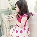 Weixinbuy Kids Girl Sleeveless Flower Princess Party Dress Rose XL