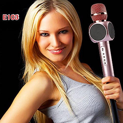 Karaoke Microphone, Bluetooth Wireless Karaoke Microphone Handheld KTV Microphone with Speakers for iPhone Apple Android PC and Smartphone