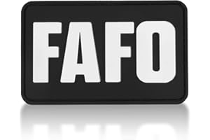 BACKTIME FAFO PVC Patch Moral Patch, Tactical Military Morale Hook and Loop Patch, Tactical Patch Gear for Backpack, Bag, Coat, Jacket, Dog Harness, Vest, Hat and Helmet, Funny 3D Rubber Patch