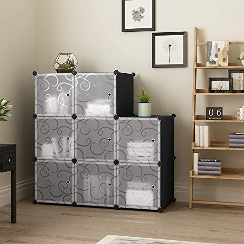 C&AHOME Cube Storage Organizer, 8 Cube DIY Plastic Closet