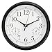 Kiera Grace Metz Indoor/Outdoor Wall Clock with Temperature and Humidity Gauge, 9-Inch, 2-Inch Deep, Black