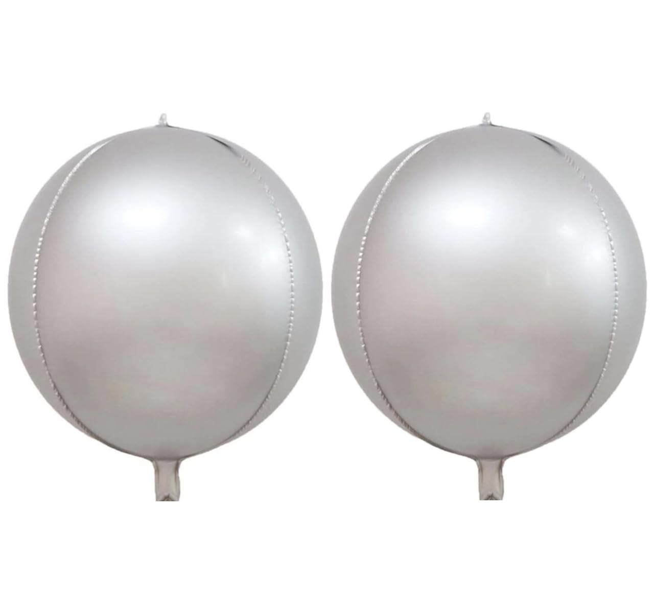 Metallic Silver 4D Foil Balloon, 55cm (2 pack) — image 1