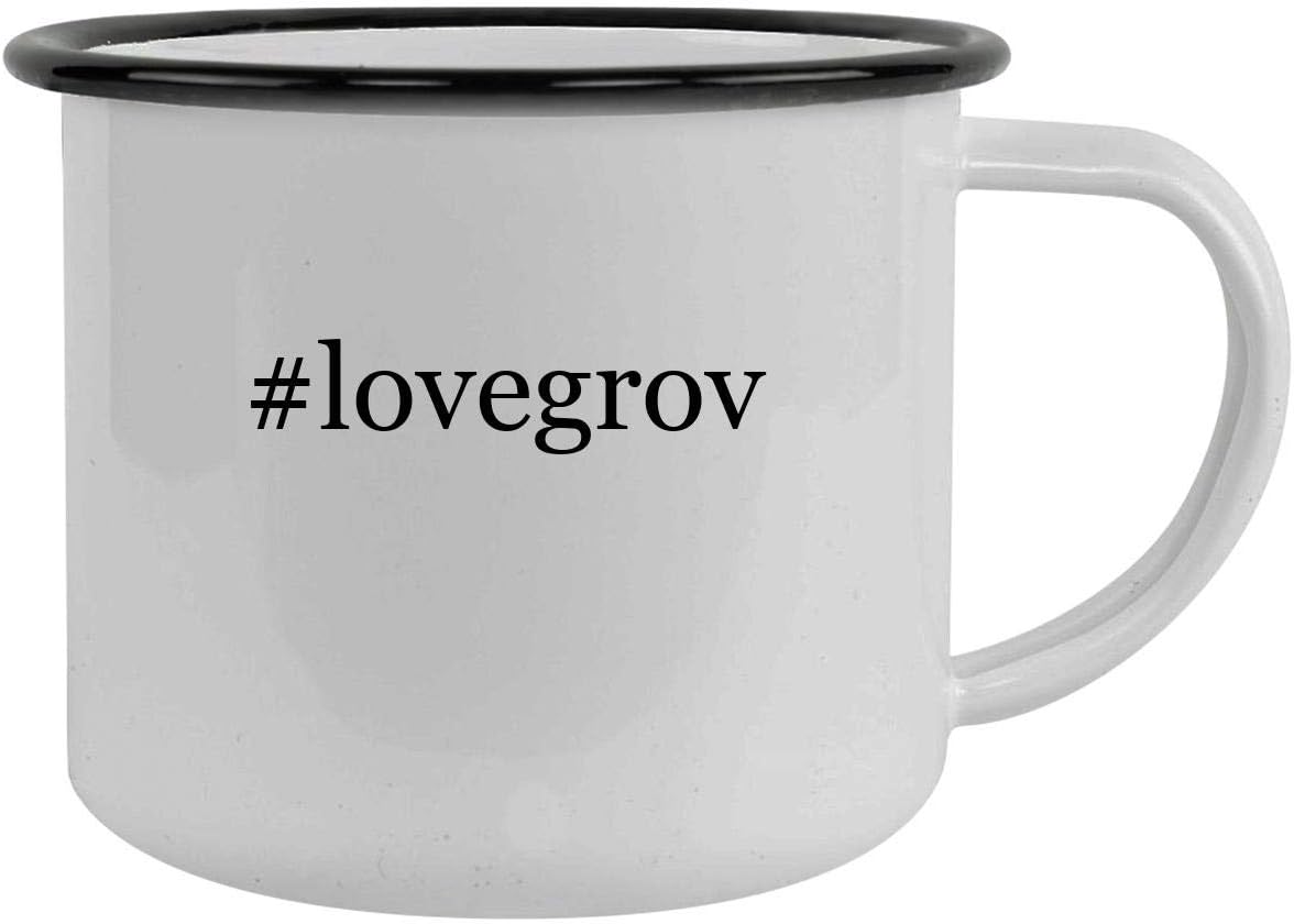 #lovegrov - 12oz Hashtag Camping Mug Stainless Steel, Black